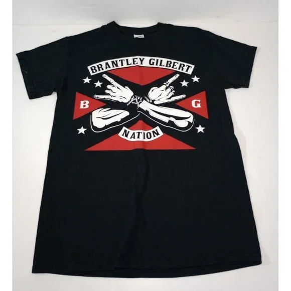 Brantley Gilbert Nation T-Shirt Size S Stone Cold Country by the Grace of God - Picture 1 of 6